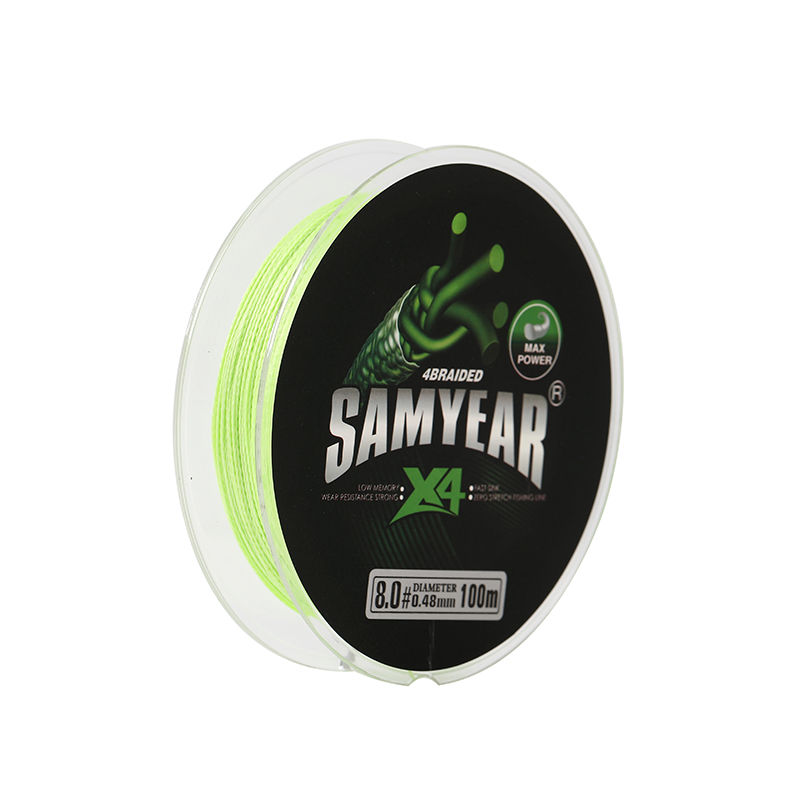 SAMYEAR 100m 200m 300m 4X 0.1mm-0.5mm Braid Fishing Line Fishing Line Braid Super Strong Tensile Force Braid Line Fishing